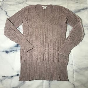 CAbi Dusty Lavender Purple Cable Knit Sweater